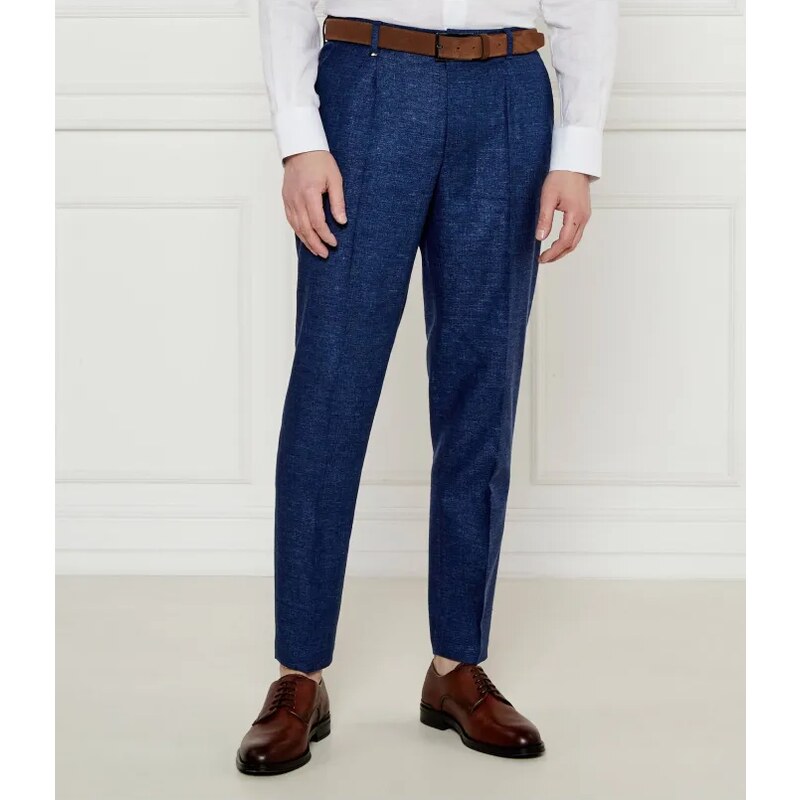 BOSS BLACK Nohavice C-Perin-PL-251 | Relaxed fit | s prímesou ľanu 62219071