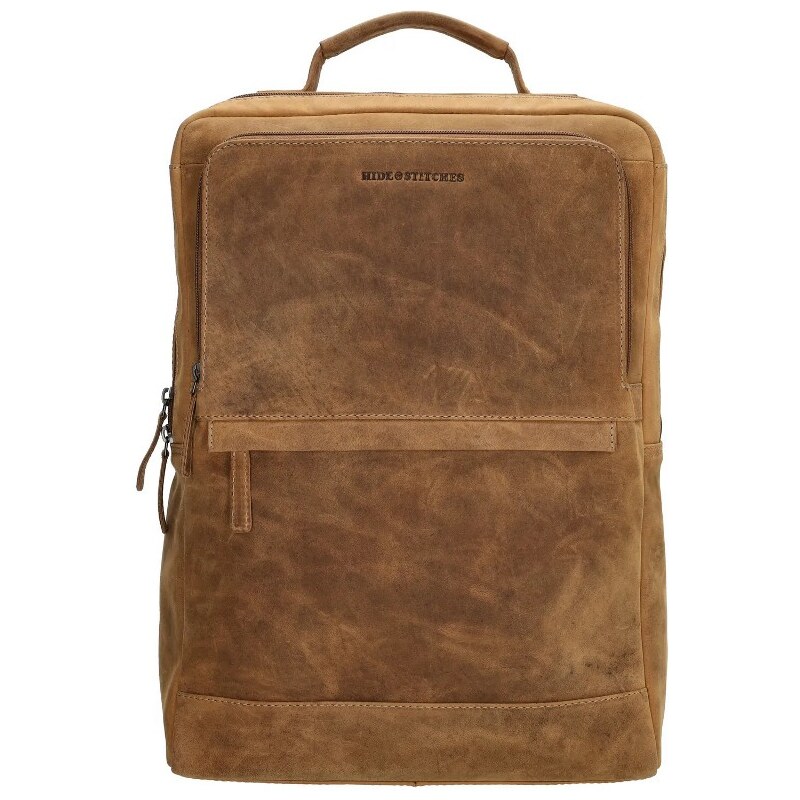 Hide & Stitches Hnedý ruksak na notebook z pravej kože Sirius 62219316