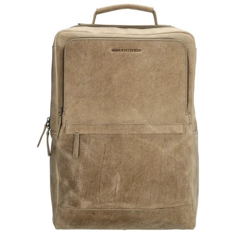 Hide & Stitches Béžový ruksak na notebook z pravej kože Sirius 62219319