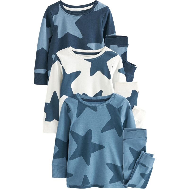 Next Pyžamo námornícka modrá / svetlomodrá / biela 62225487