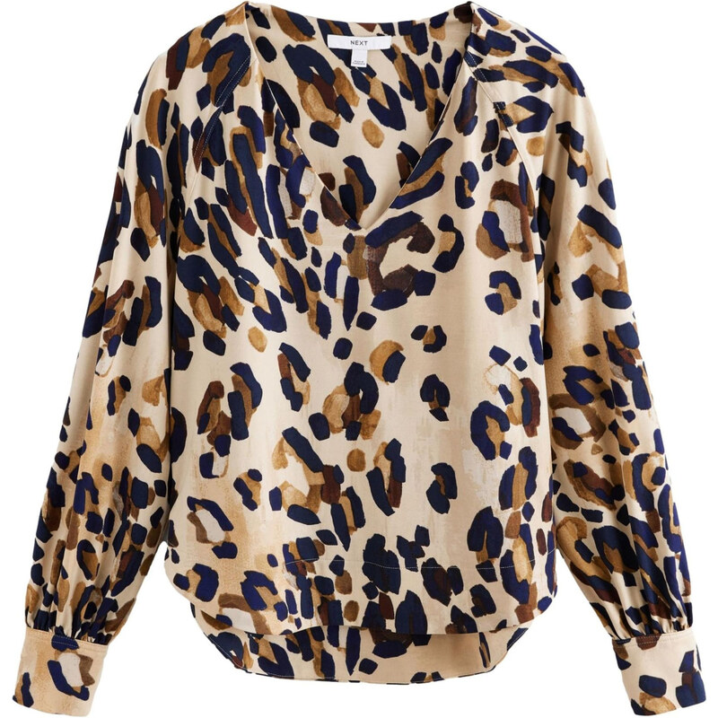 Next Blúzka námornícka modrá / hnedá / kapučíno / tmavohnedá 62392415