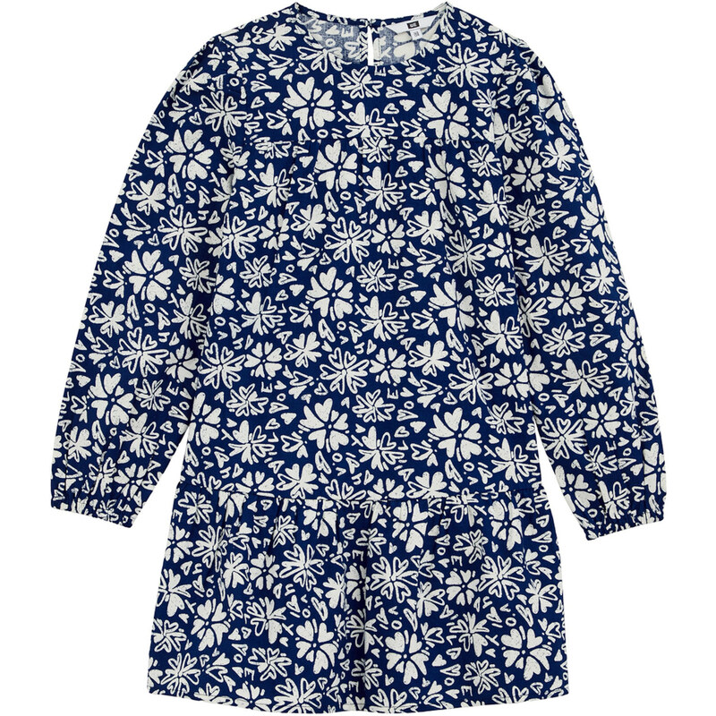 WE Fashion Šaty tmavomodrá / biela 63150502