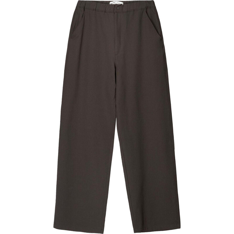 Bershka Nohavice tmavobéžová 63158886