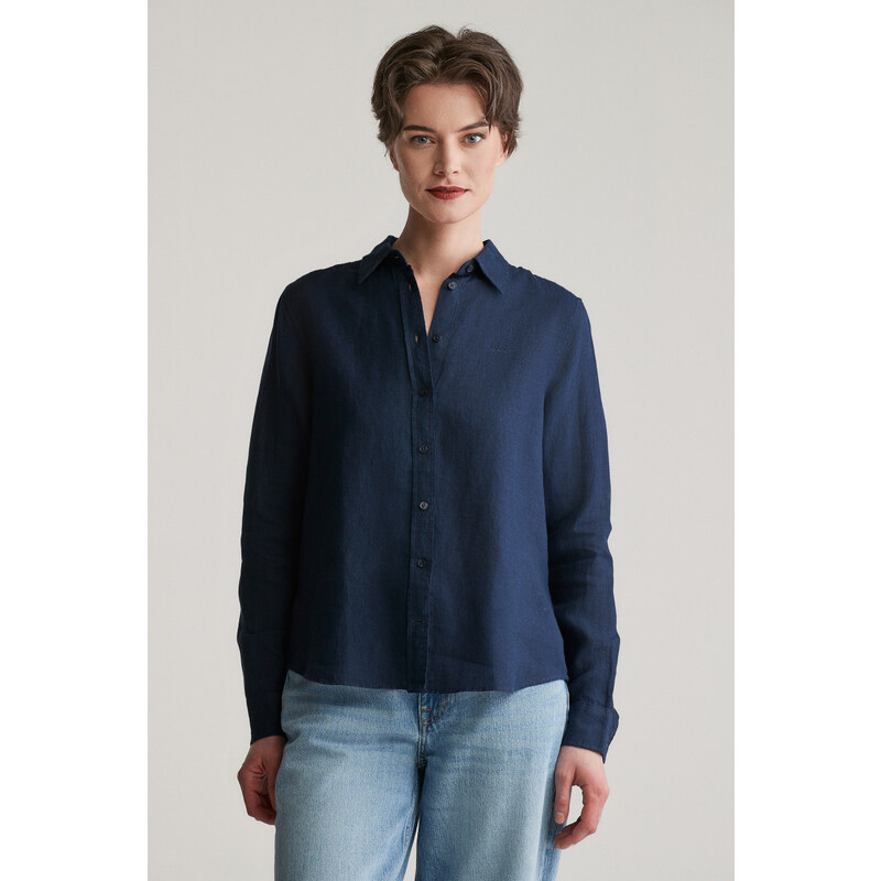 KOŠEĽA GANT REG LINEN SHIRT EVENING BLUE 61838329