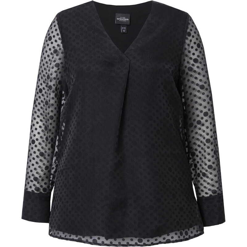 Ulla Popken Blúzka čierna 62563450