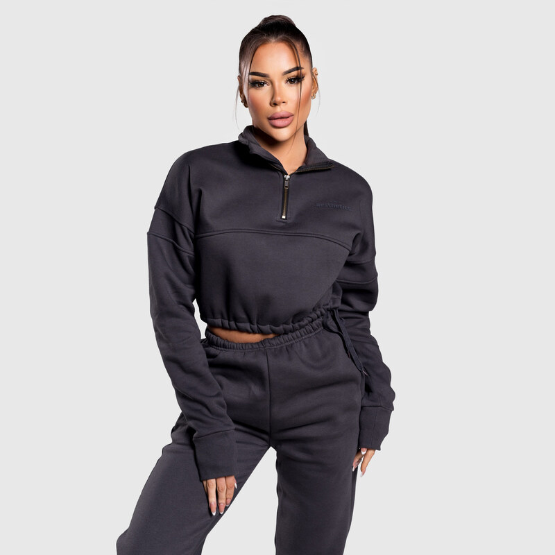 Dámska crop mikina Iron Aesthetics Simone, sivá 62229154