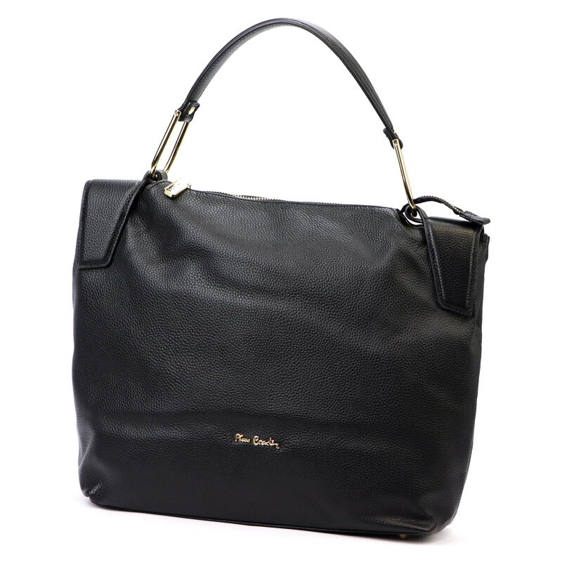 Kožená kabelka Pierre Cardin čierna KZ56423 62230951
