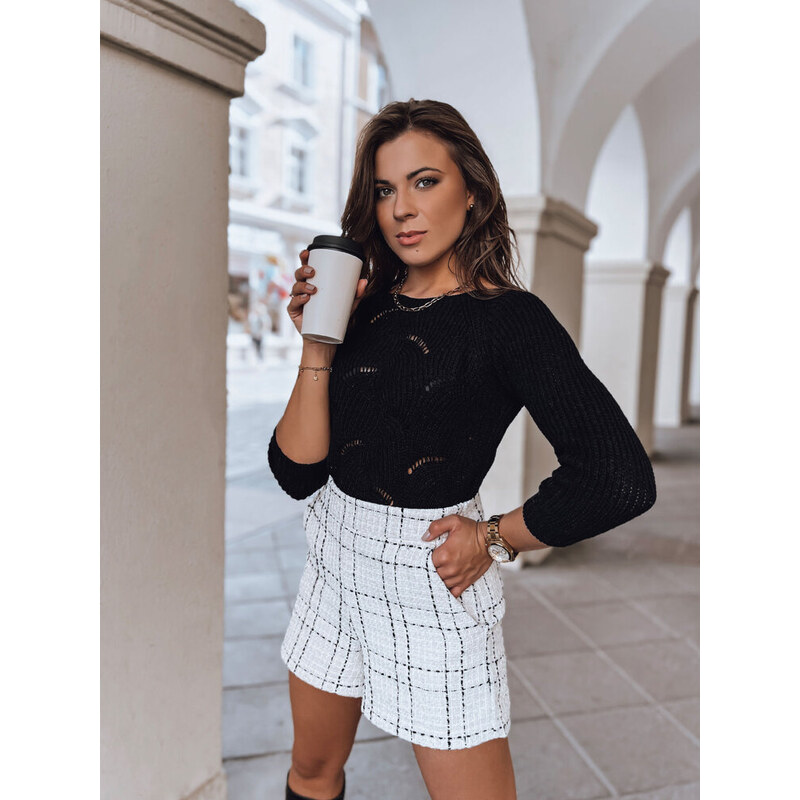 BASIC Čierny sveter DIDI s efektným vzorom MY1602 36735233
