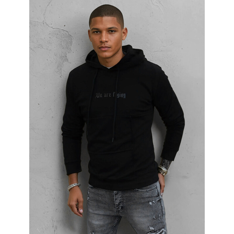 BASIC Čierna mikina s kapucňou BX5478 36875243