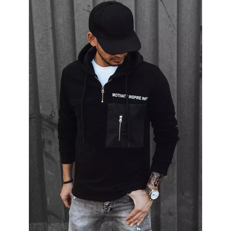 BASIC Čierna mikina so zipsom BX5466 36875239