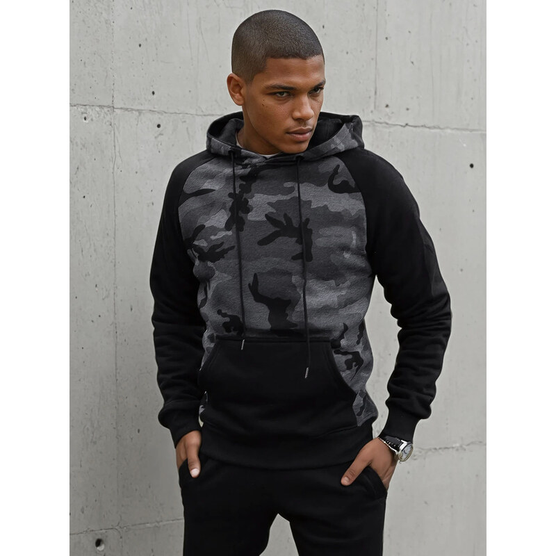 BASIC Sivo-čierna camo mikina BX5486 36875230