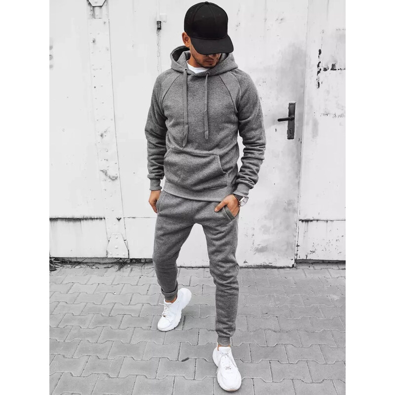 BASIC Tmavosivá pánska súprava s kapucňou AX0624 37677416