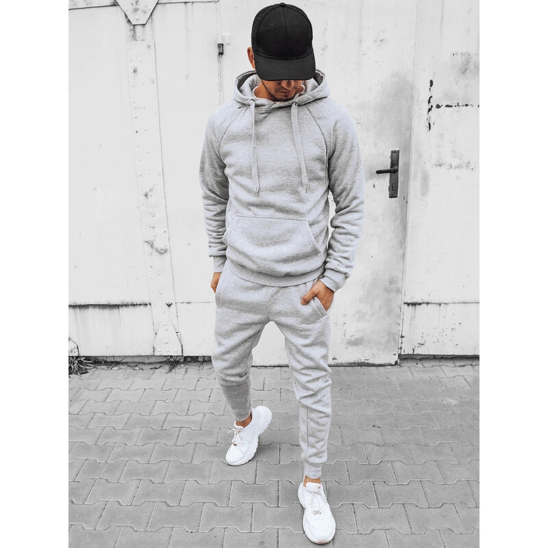 BASIC Sivá pánska súprava s kapucňou AX0625 37677417