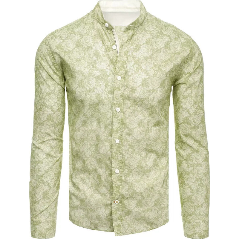 BASIC Zelená vzorovaná košeľa DX2303 39226572