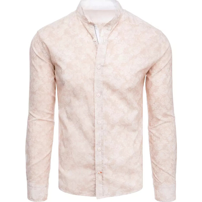 BASIC Svetloružová vzorovaná košeľa DX2304 39226573