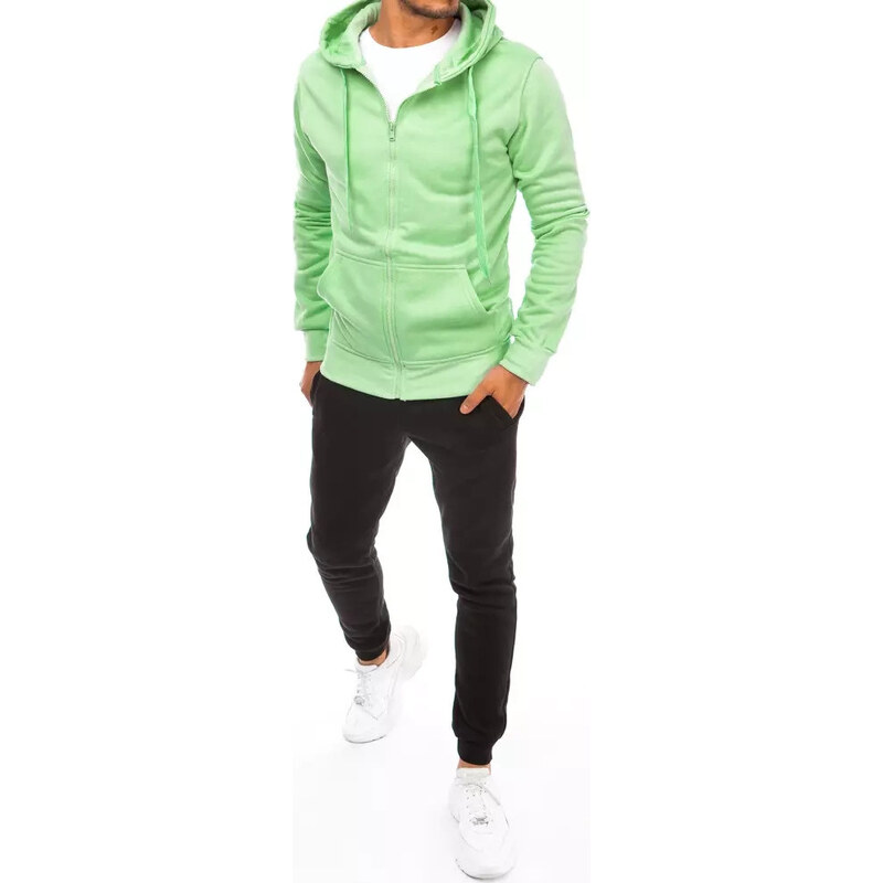 BASIC Zeleno-čierna tepláková súprava na zips AX0653 39226588