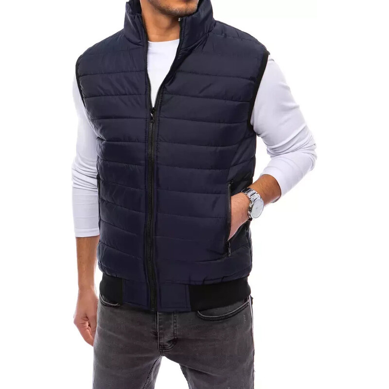 BASIC Tmavomodrá prešívaná vesta TX4020 31185700