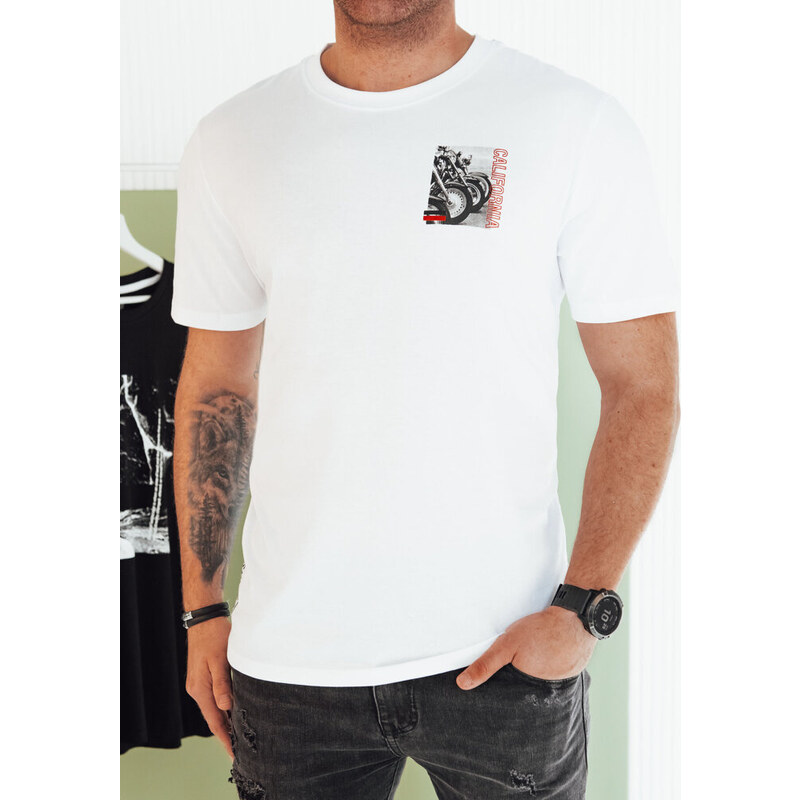 BASIC Biele tričko s drobnou potlačou RX5481 50073311