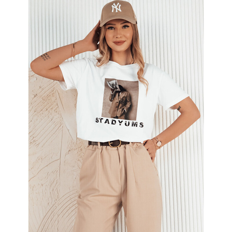 BASIC Biele tričko s potlačou CARSTI RY2404 50105084