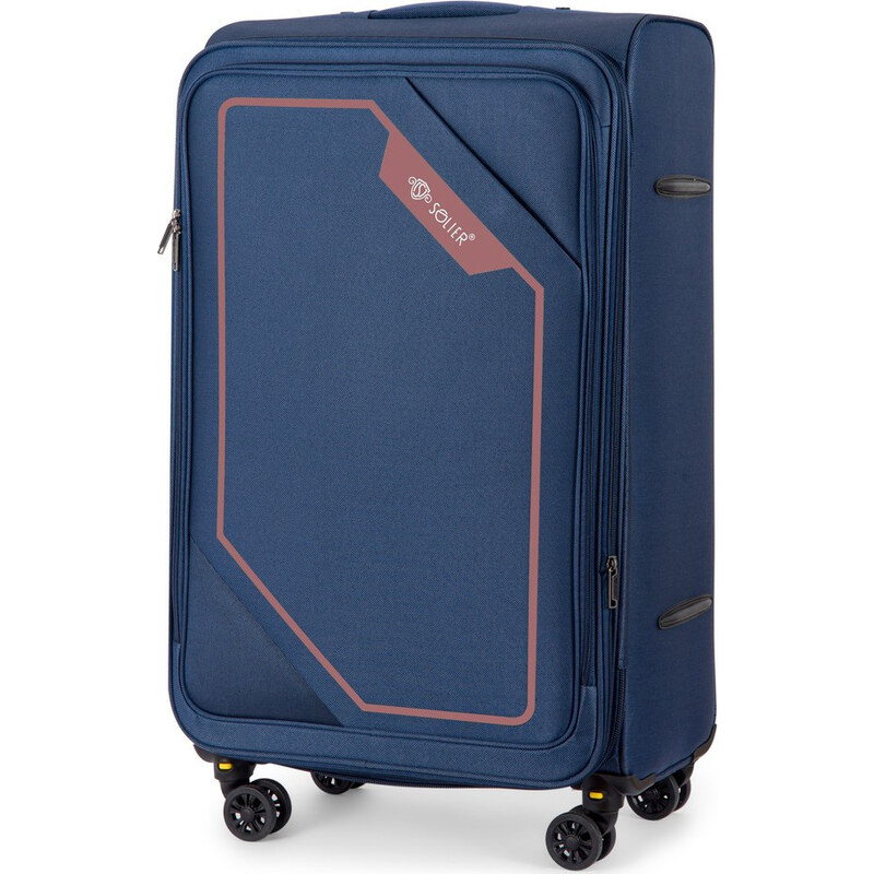 BASIC SOLIER tmavomodrý textilný kufor veľ. L SOFTFLEX STL2240 NAVY 55294475