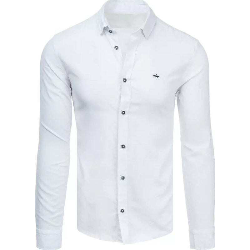 BASIC Svetlomodrá košeľa s malou výšivkou DX2271 61186653