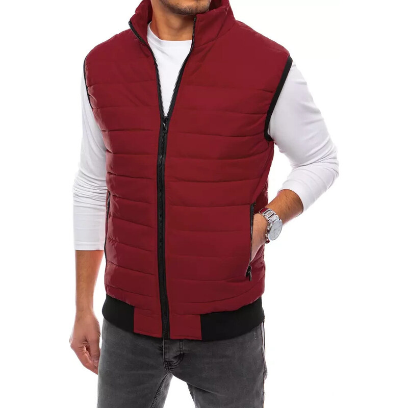 BASIC Vínová prešívaná vesta TX4016 46133041