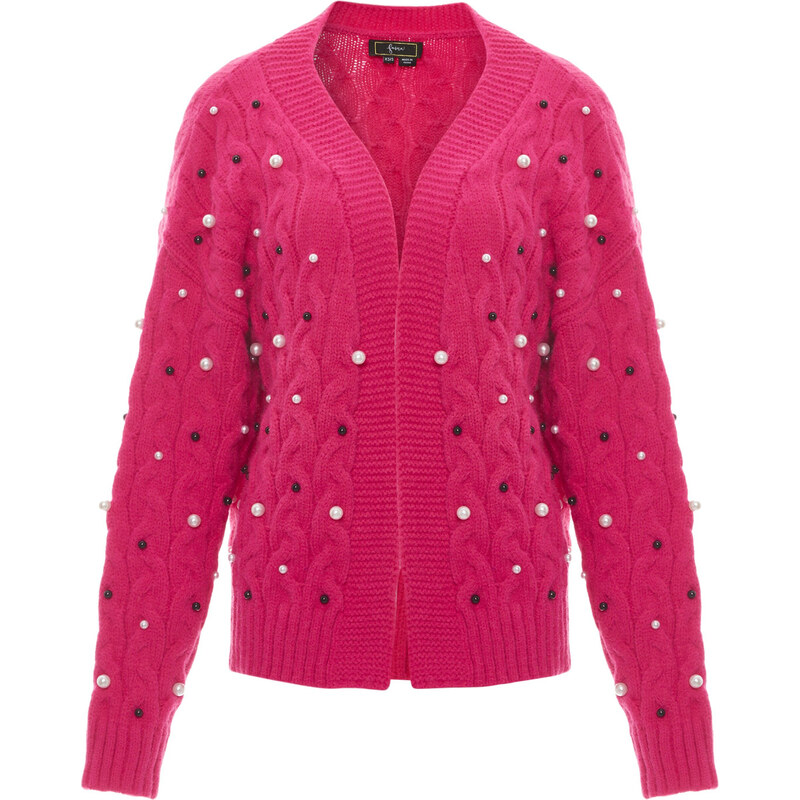 faina Kardigán ružová / čierna / biela 63145104