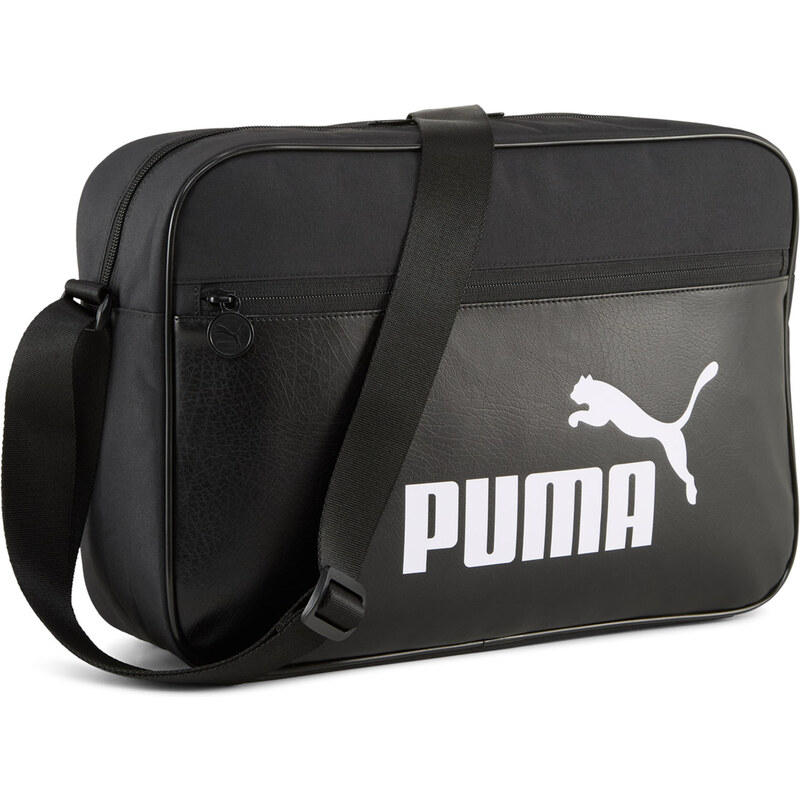 PUMA Taška cez rameno Campus čierna / biela 62240783