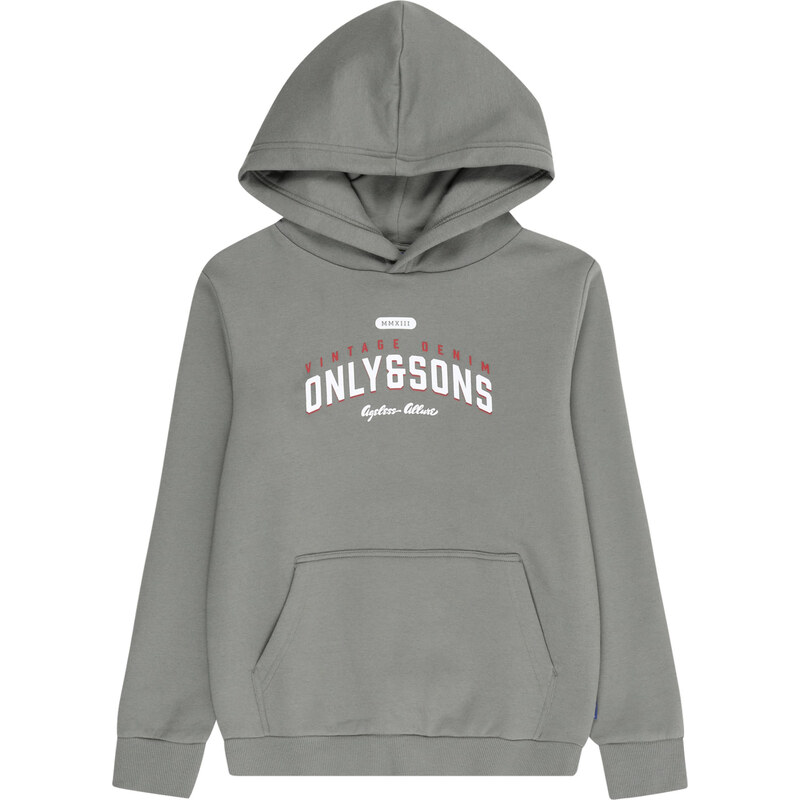 Only & Sons Junior Mikina OSJCERES olivová / červená / biela 62241093