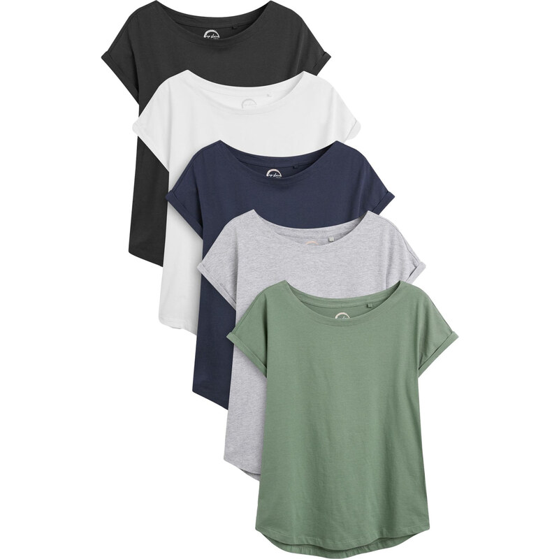 Next Tričko námornícka modrá / grafitová / sivá melírovaná / zelená / 62250006