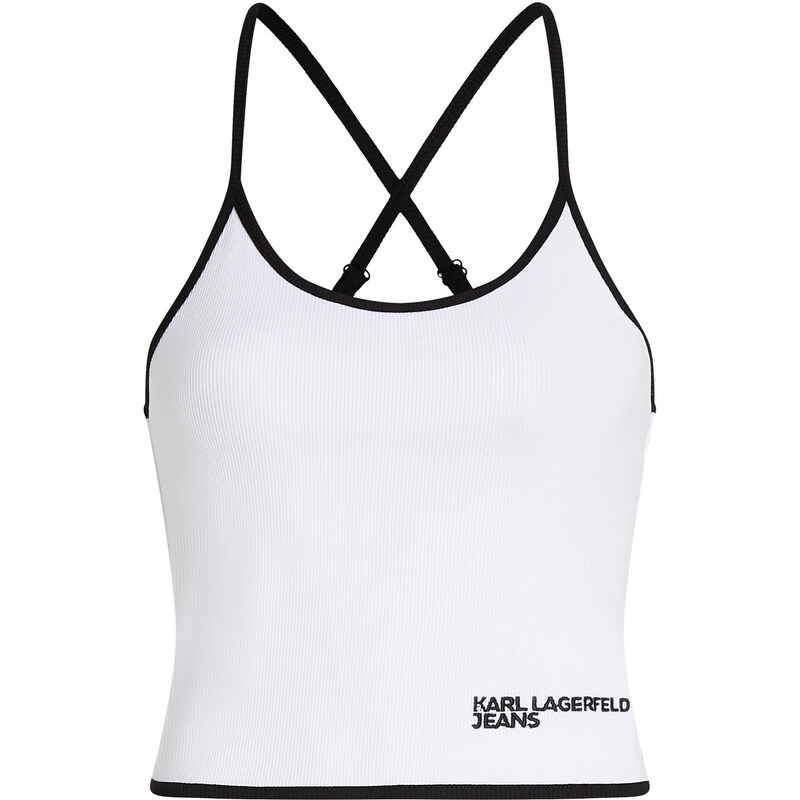KARL LAGERFELD JEANS Top čierna / biela 62661793