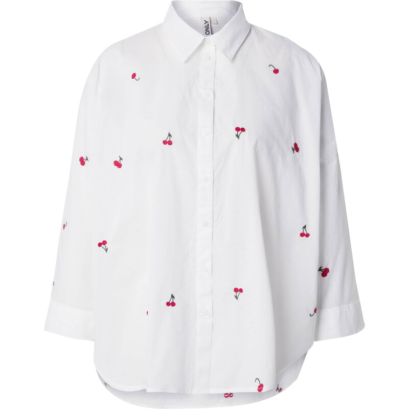 ONLY Blúzka ONLNew Lina olivová / tmavočervená / biela 62464265