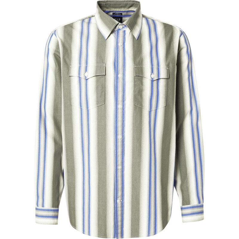 GAP Košeľa modrá / sépiová / šedobiela 63159079