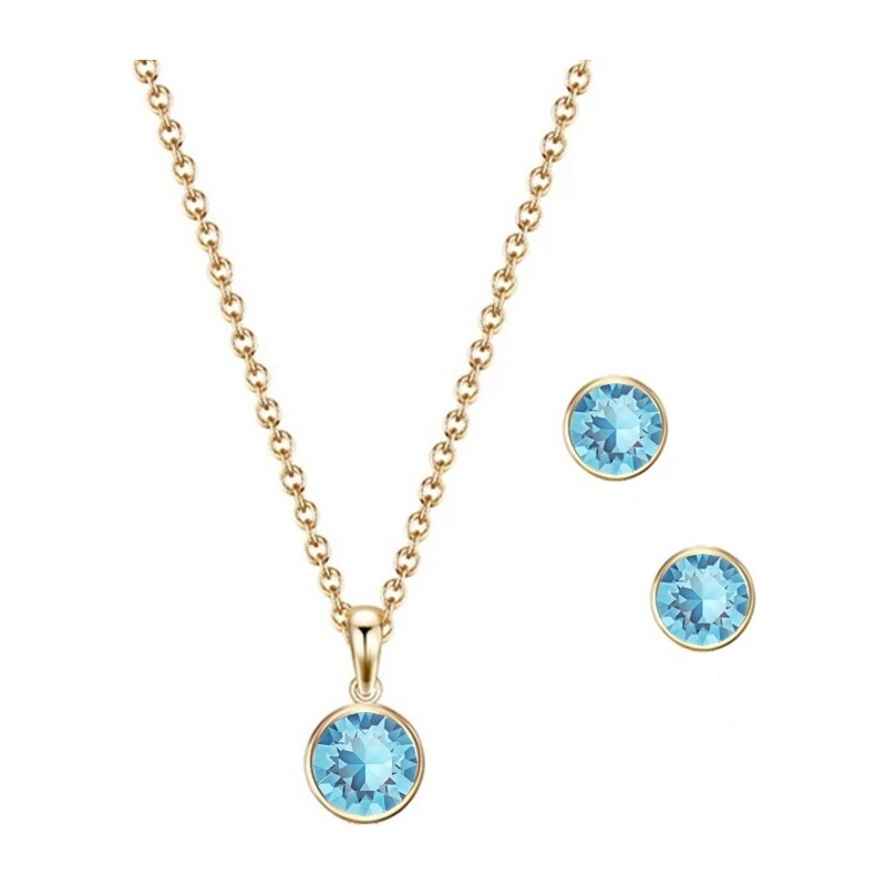 SWAROVSKI Elements Swarovski e. zlatý set náhrdelník a náušnice, 62245143