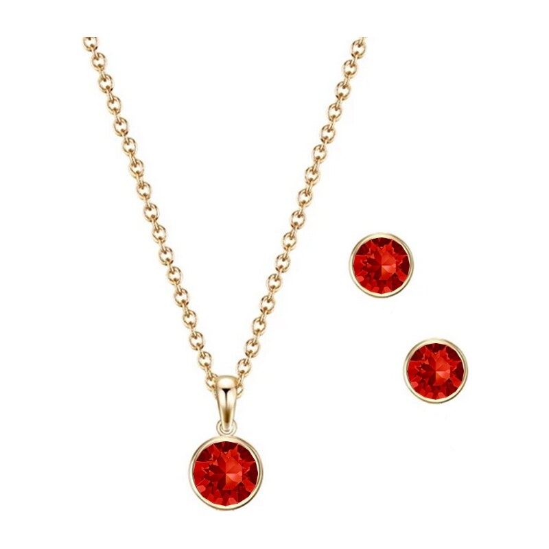 SWAROVSKI Elements Swarovski e. zlatý set náhrdelník a náušnice, 62245144