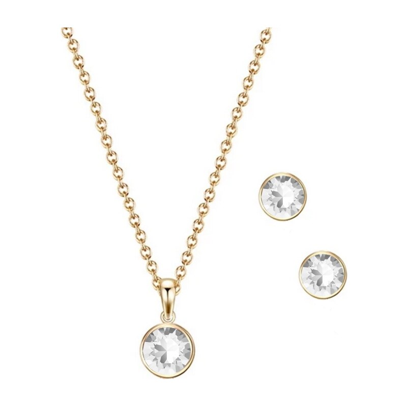 SWAROVSKI Elements Swarovski e. zlatý set náhrdelník a náušnice, 62245145