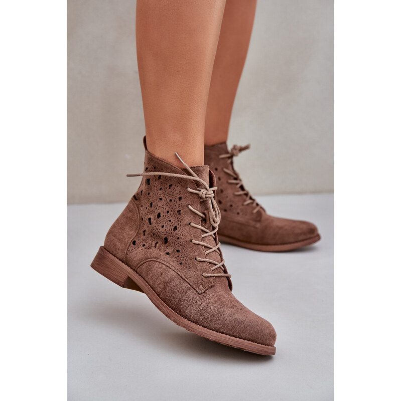 S. BARSKI Šnurovacie Čižmy S Vzorkom Z Dierami S.Barski 64672352