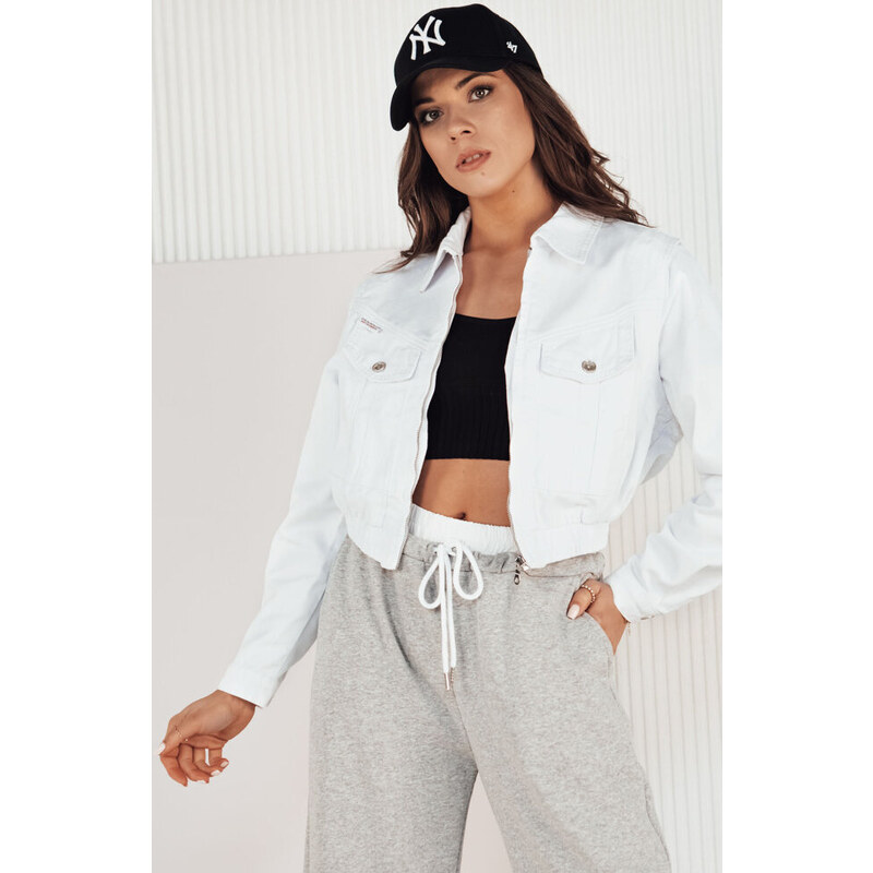 BASIC Biela džínsová krátka bunda BLIRNA TY4165 49386118