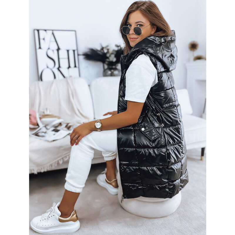 BASIC Čierna lesklá vesta LUCI TY3155 35560697