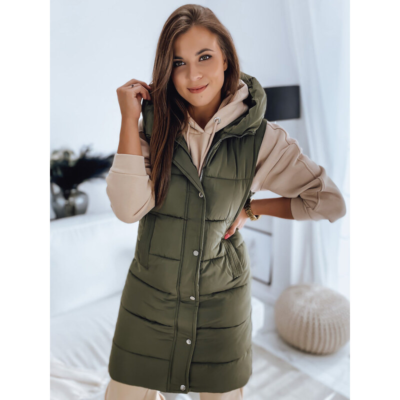 BASIC Khaki vesta s kapucňou NOELIA TY3132 35560694