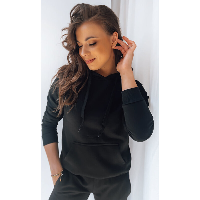 Čierna mikina s kapucňou BASIC BY0158z 37677460