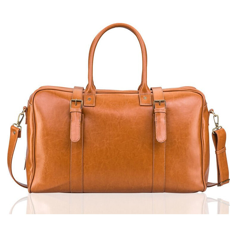 SOLIER Pánska kožená taška HAMILTON (SL16 CAMEL) 3568620