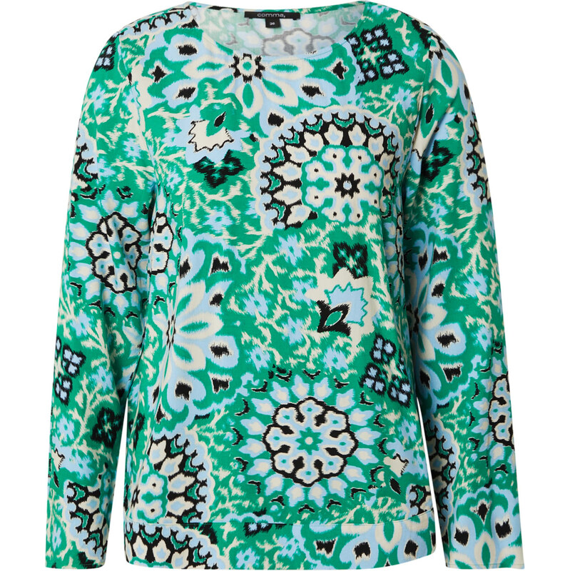 COMMA Blúzka svetlobéžová / svetlomodrá / zelená / čierna 62908411