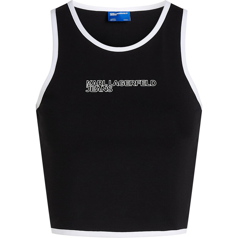 KARL LAGERFELD JEANS Top čierna / biela 62661845
