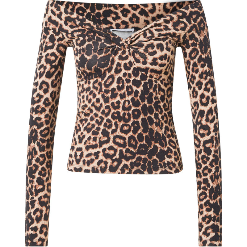 ABOUT YOU Tričko Emma béžová / čierna 62668392