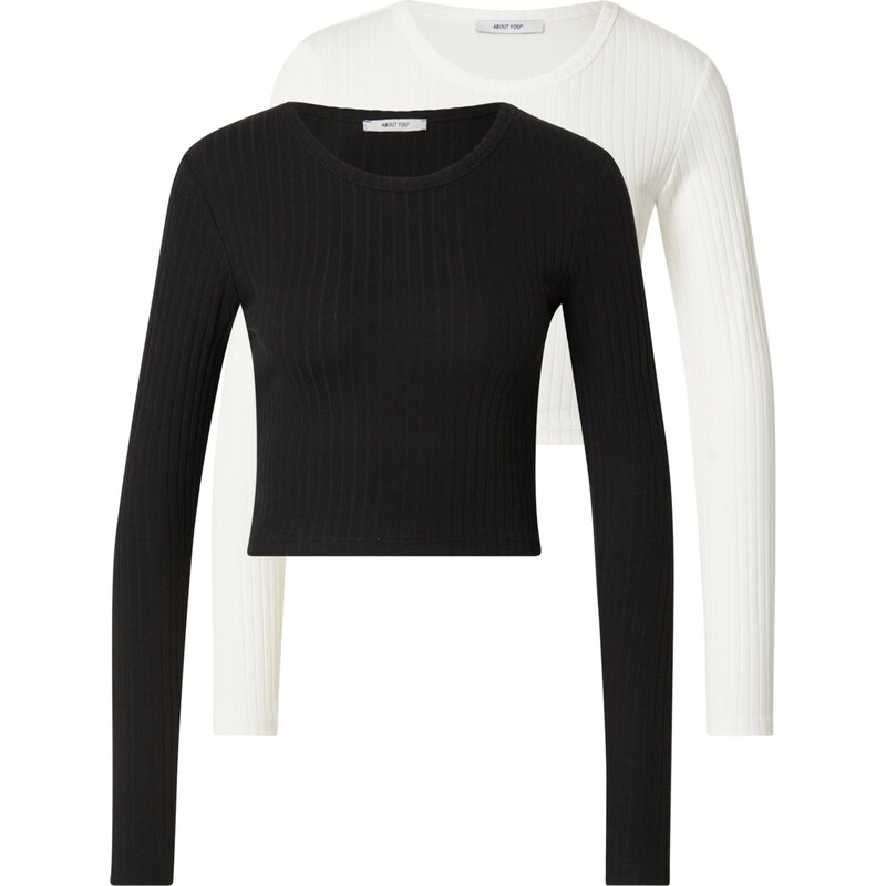 ABOUT YOU Tričko Lieven čierna / biela 63156962