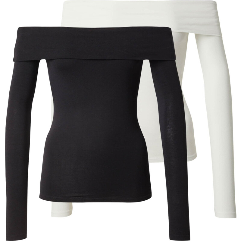 ABOUT YOU Tričko Lieselotte čierna / biela 63158797