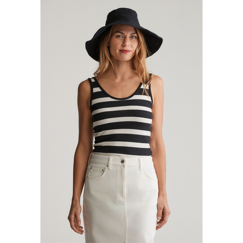 TRIČKO GANT STRIPED TANK TOP BLACK 62252909