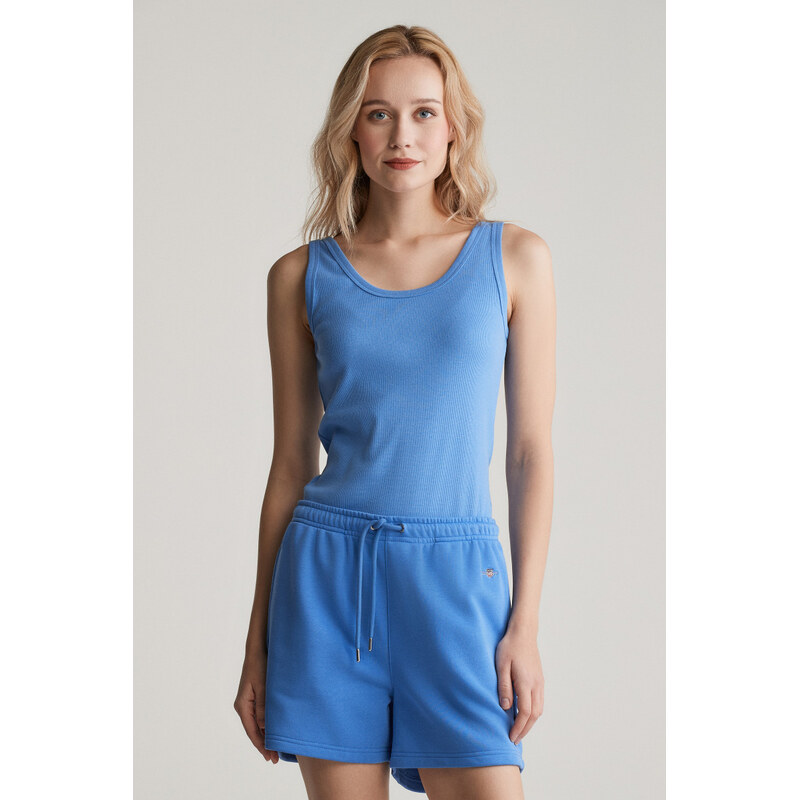 TOP GANT SLIM RIBBED TANK TOP PERFECT BLUE 62252918