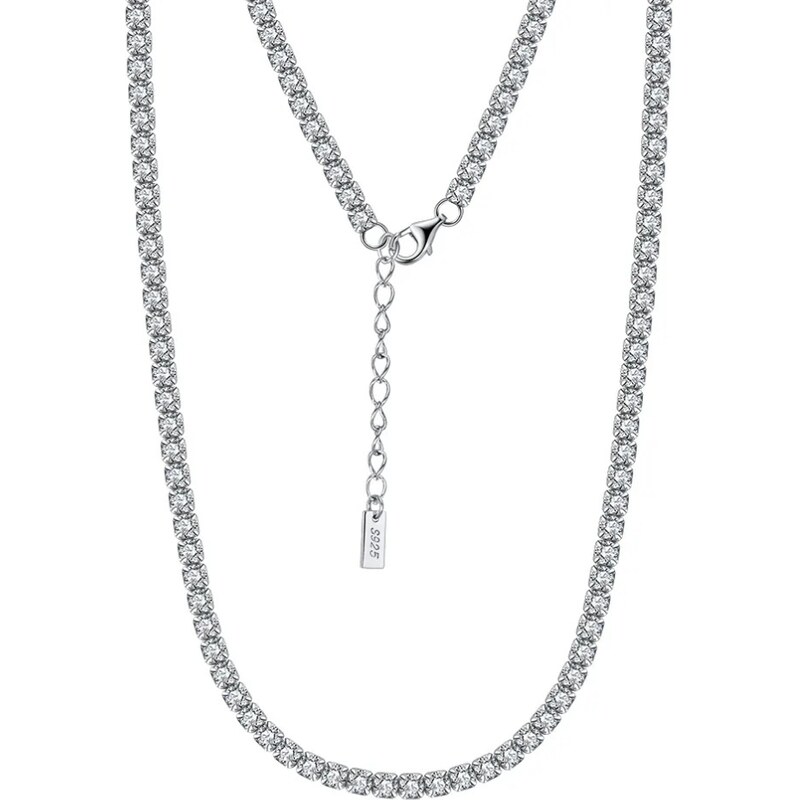 MAJYA Strieborná tenisová retiazka MYRA 36+5 cm | šírka 3 mm 11523 64582400